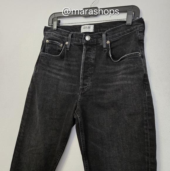 Agolde Riley High Rise Straight Crop  Jeans - Picture 4 of 7